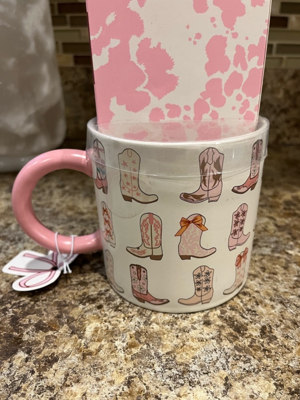 Howdy Cowgirl Cowboy Boot Pens Gift Set with Matching Boot Mug - Pink - Picture 4 of 11